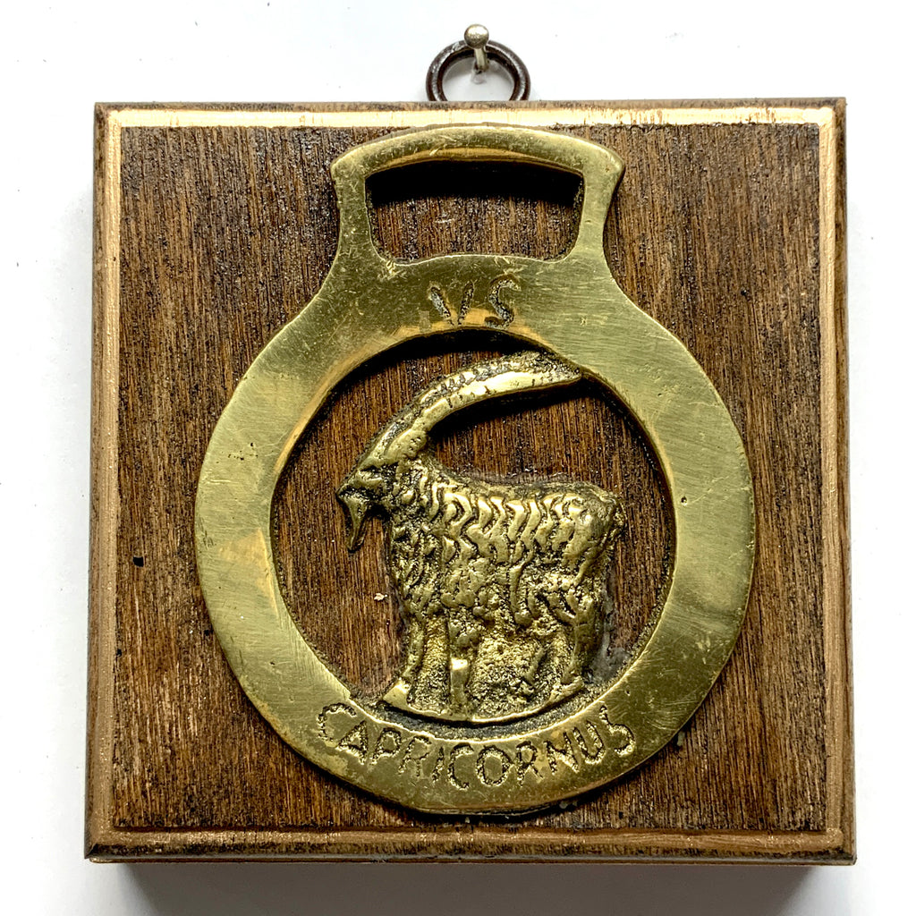 Wooden Frame with CAPRICORNUS Horse Brass (3.75” wide)