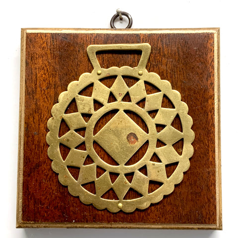 Wooden Frame with Horse Brass (5