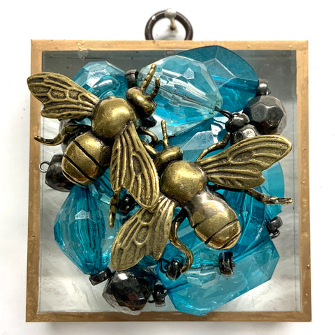 Acrylic Frame with Bees on Necklace / Slight Imperfections (3