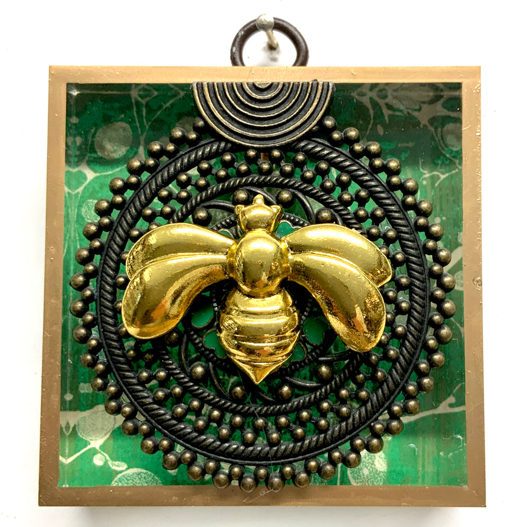 Acrylic Frame with Deco Bee on Pendant / Slight Imperfections (3