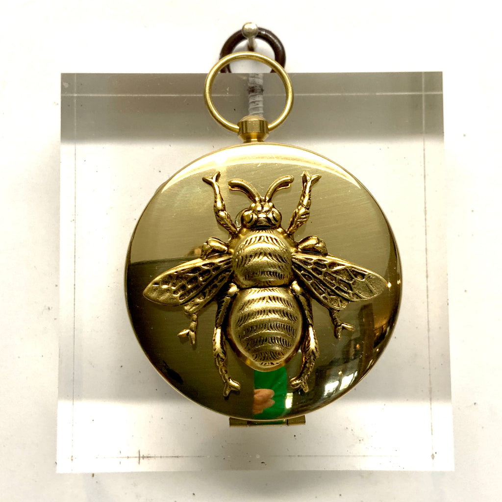 Lucite Acrylic Frame with Grande Bee on Compass / Slight Imperfections (2.75” wide)