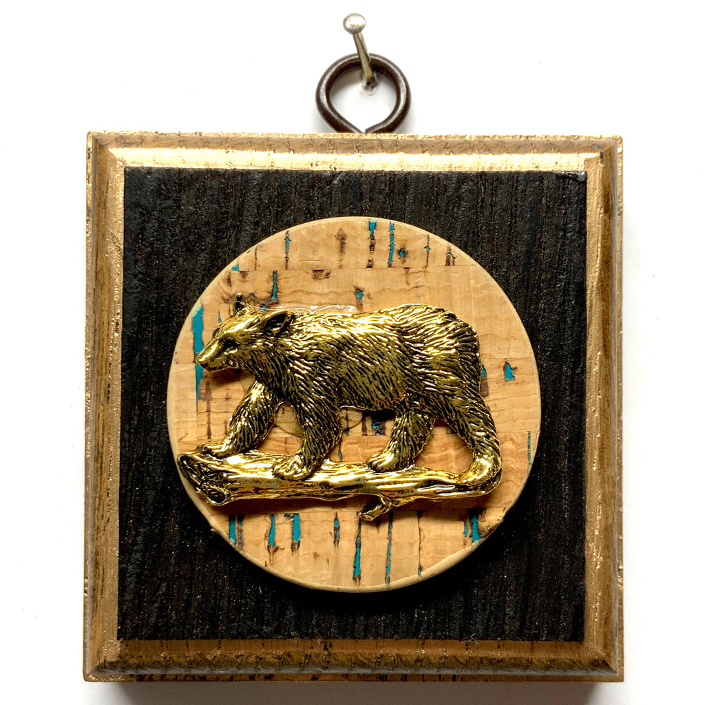 Bourbon Barrel Frame with Bear (3.25