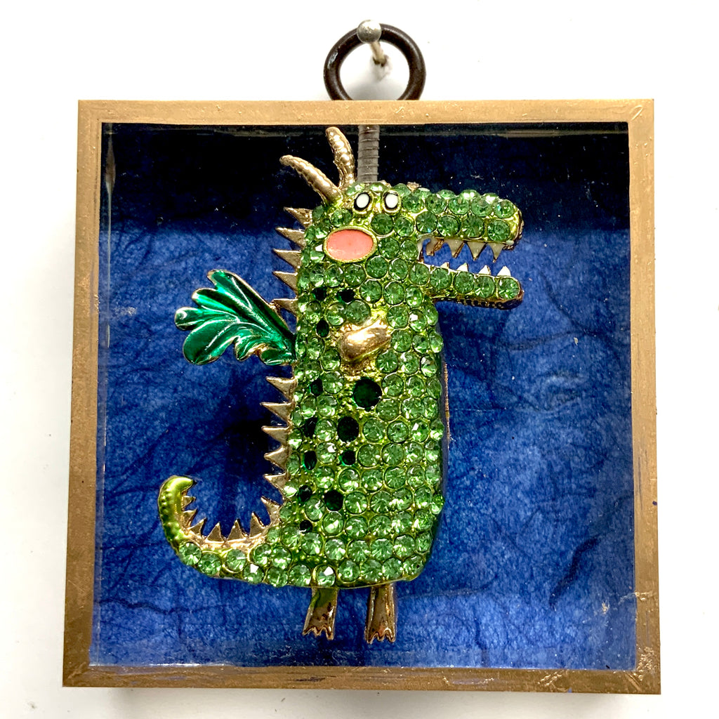 Acrylic Frame with Dragon on Marbled Paper / Slight Imperfections (3