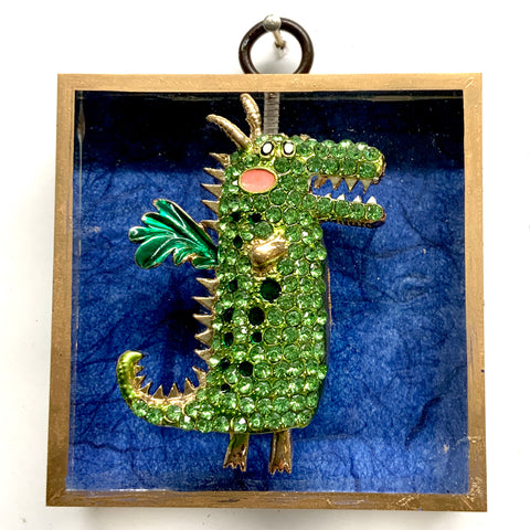 Acrylic Frame with Dragon on Marbled Paper / Slight Imperfections (3