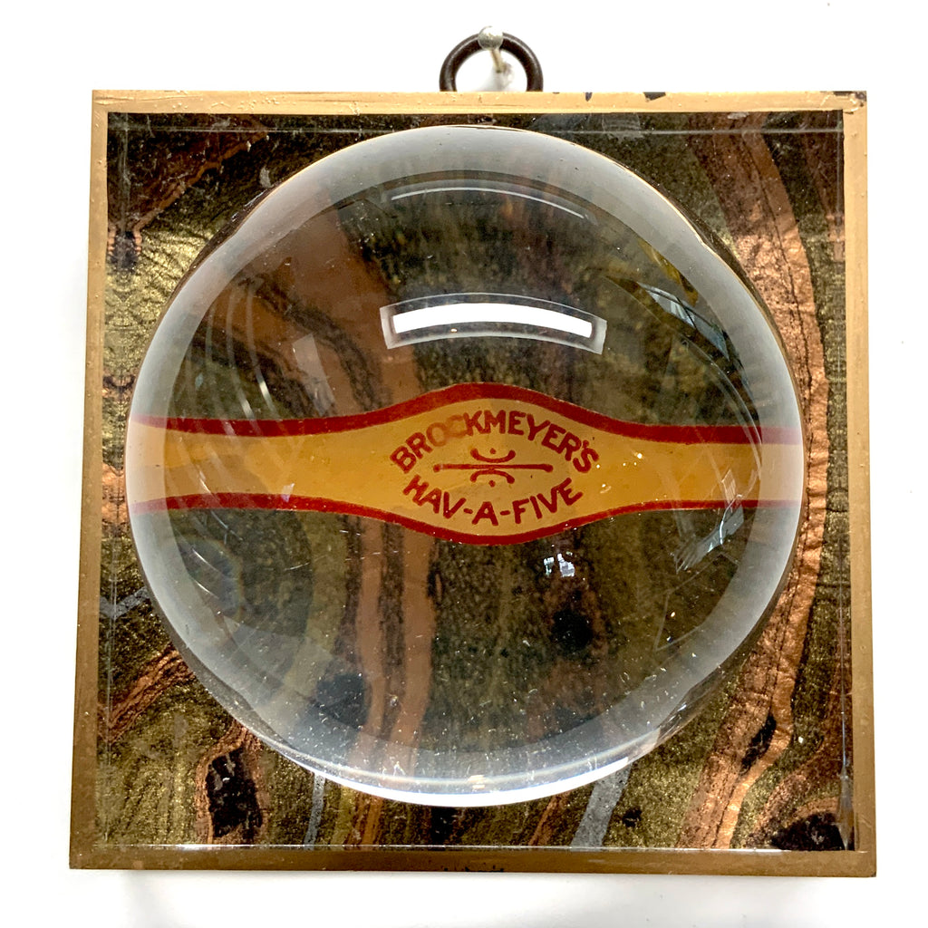 Acrylic Frame with Cigar Band and Acrylic Orb / Slight Imperfections (4