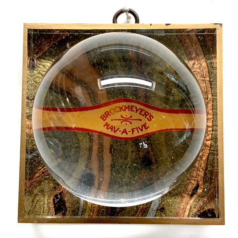 Acrylic Frame with Cigar Band and Acrylic Orb / Slight Imperfections (4