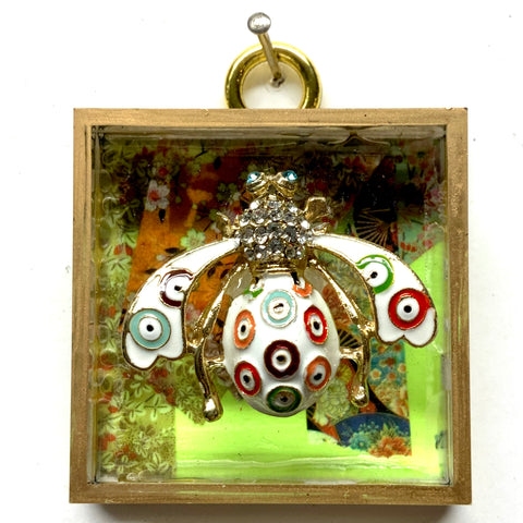 Acrylic Frame with Enameled Bee / Slight Imperfections (2