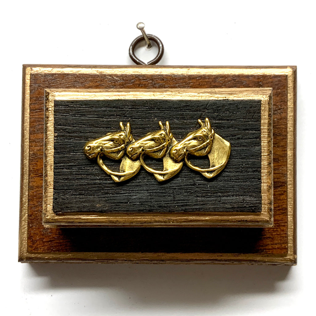 Wooden Frame with Horses on Bourbon Barrel Frame (4.5