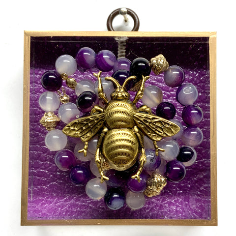 Acrylic Frame with Grande Bee on Necklace / Slight Imperfections (3