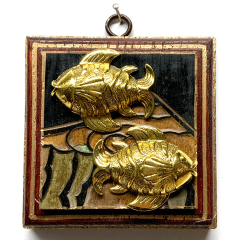 Red Waxed Frame with Fish on Coromandel (4
