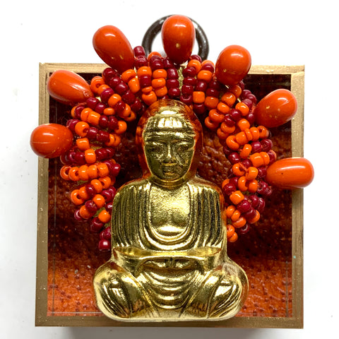 Acrylic Frame with Buddha on Brooch / Slight Imperfections (2