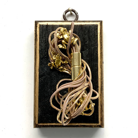 Bourbon Barrel Frame with Frogs on Necklace (2.25” wide)