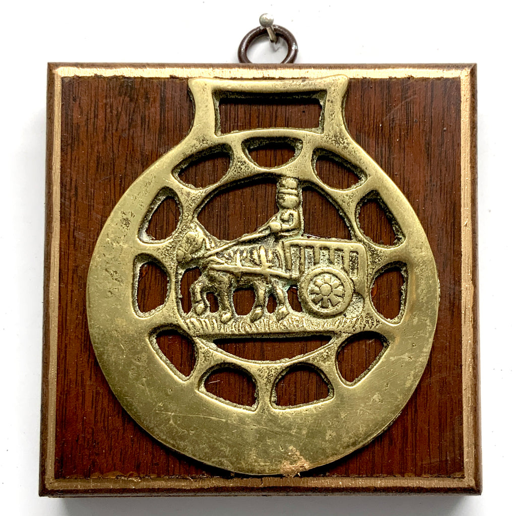 Wooden Frame with Horse Brass (4