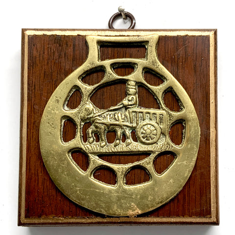 Wooden Frame with Horse Brass (4