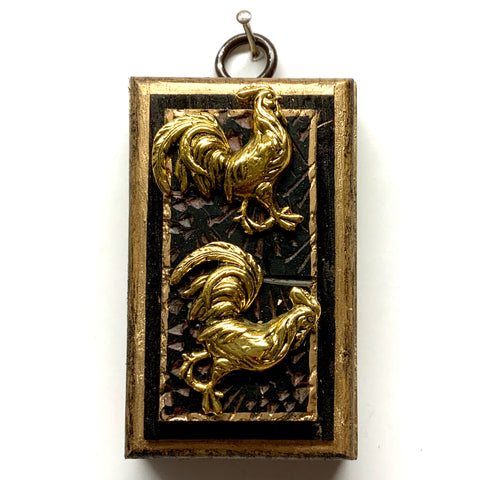 Bourbon Barrel Frame with Roosters on Coromandel (2
