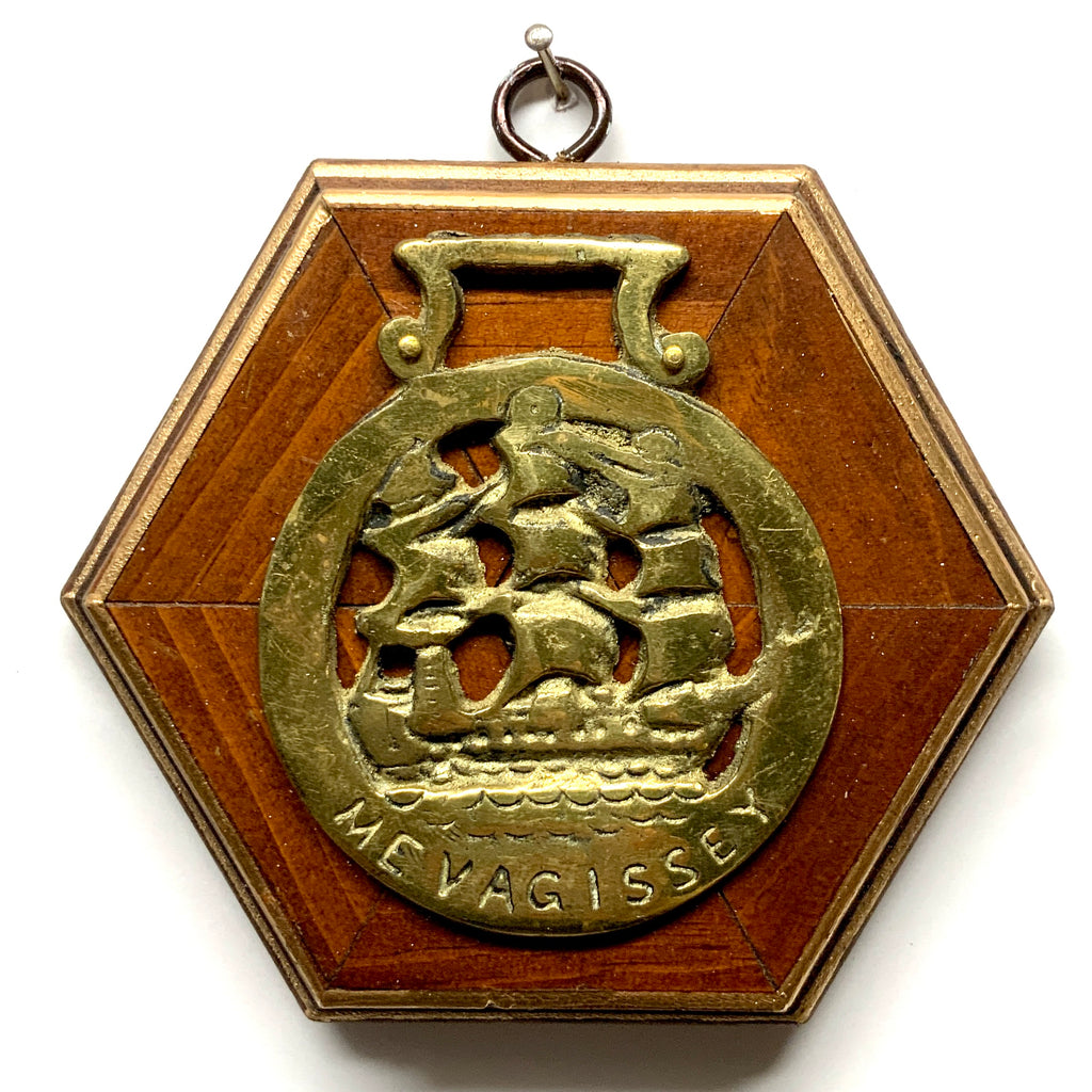 Wooden Frame with Horse Brass (4.75