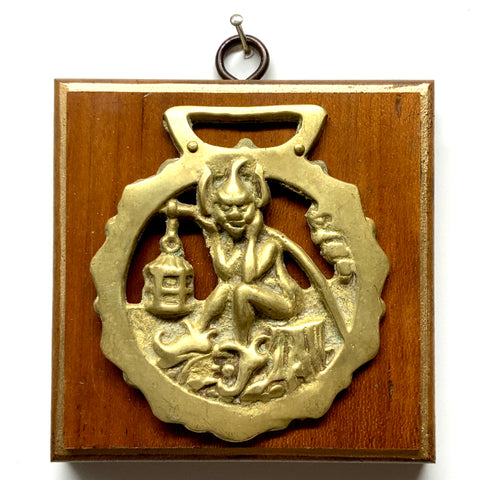 Wooden Frame with Horse Brass (4