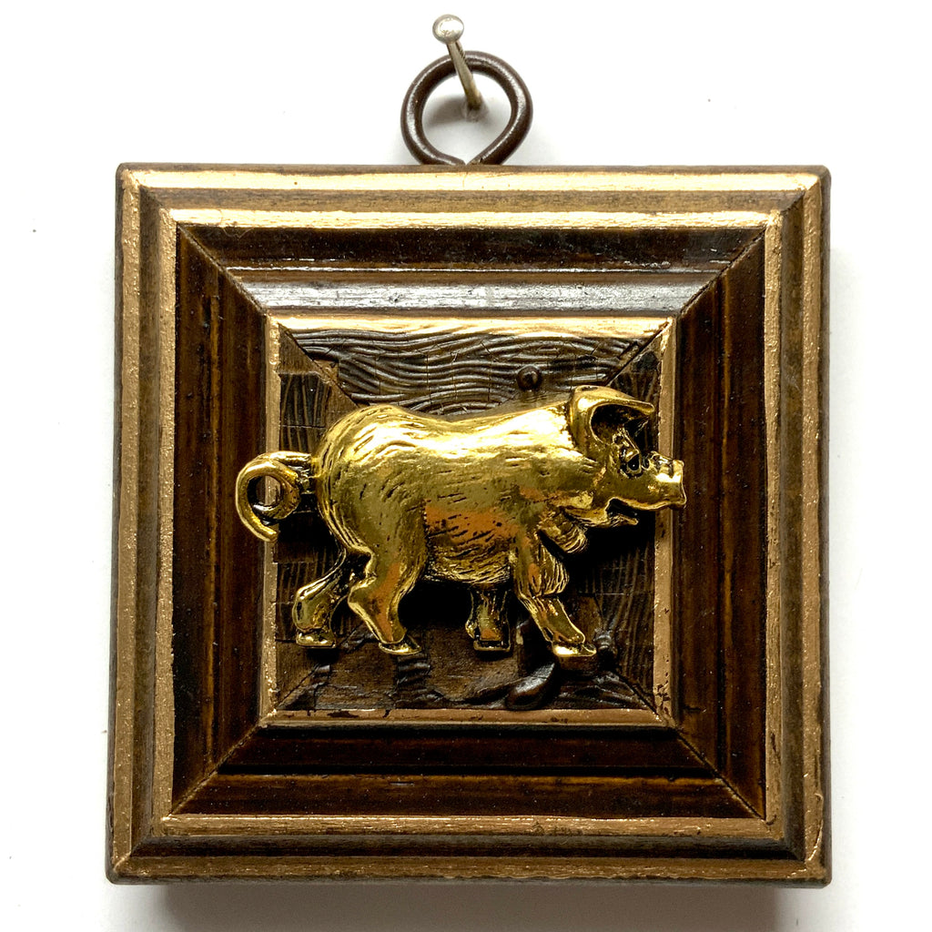 Wooden Frame with Pig (3