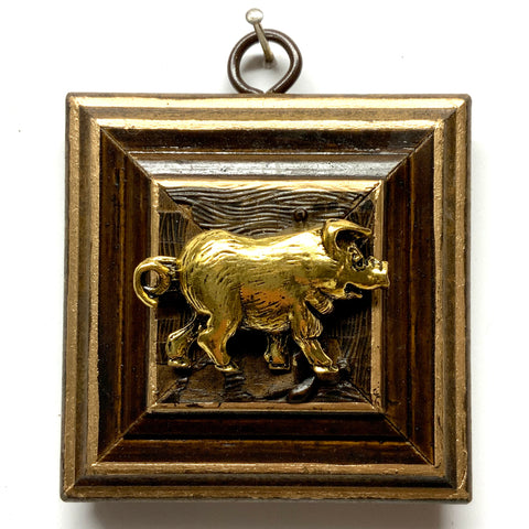 Wooden Frame with Pig (3