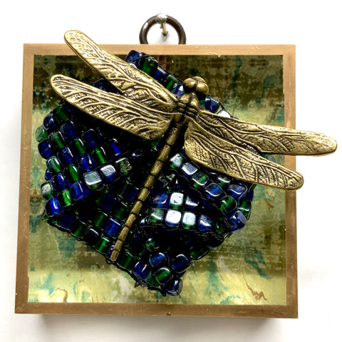 Acrylic Frame with Dragonfly on Beads / Slight Imperfections (3