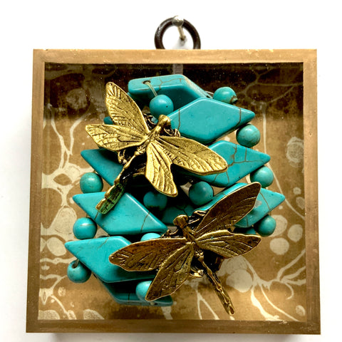 Acrylic Frame with Dragonflies on Necklace / Slight Imperfections (3