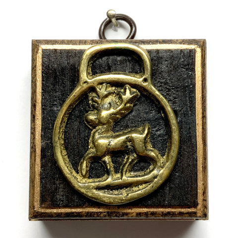 Bourbon Barrel Frame with Stag Horse Brass (2.25” wide)
