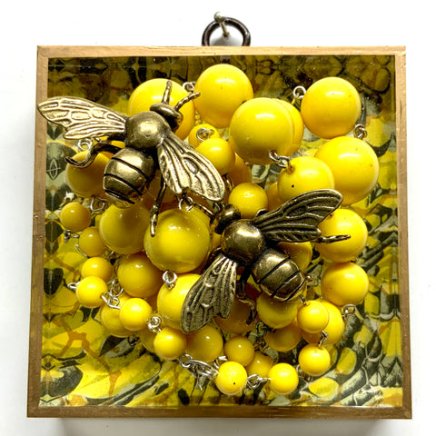 Acrylic Frame with Bees on Necklace / Slight Imperfections (4
