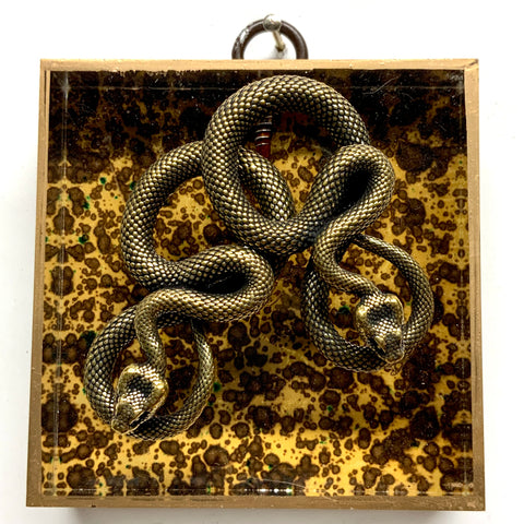 Acrylic Frame with Snake on Marbled Paper / Slight Imperfections (3