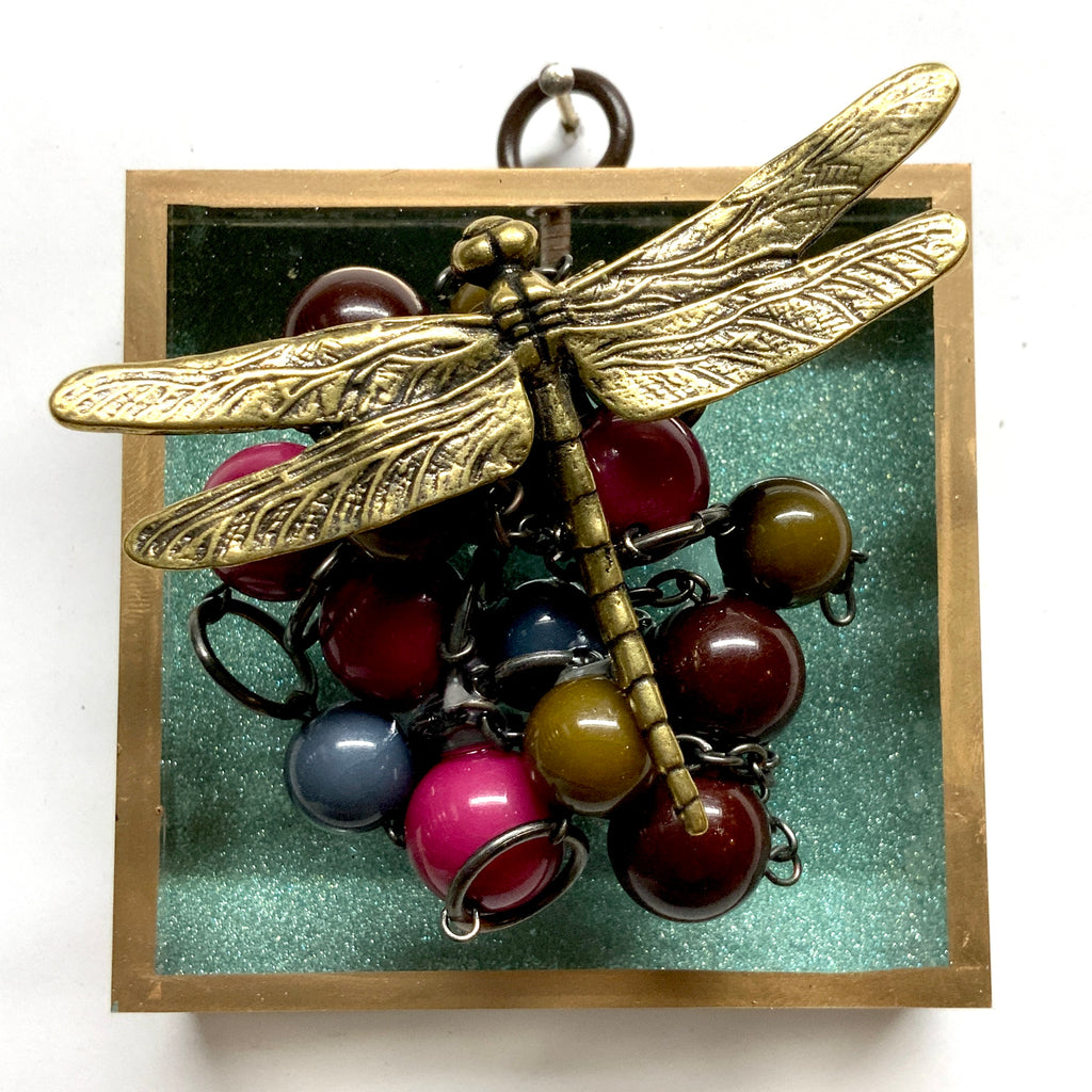 Acrylic Frame with Dragonfly on Necklace / Slight Imperfections (3