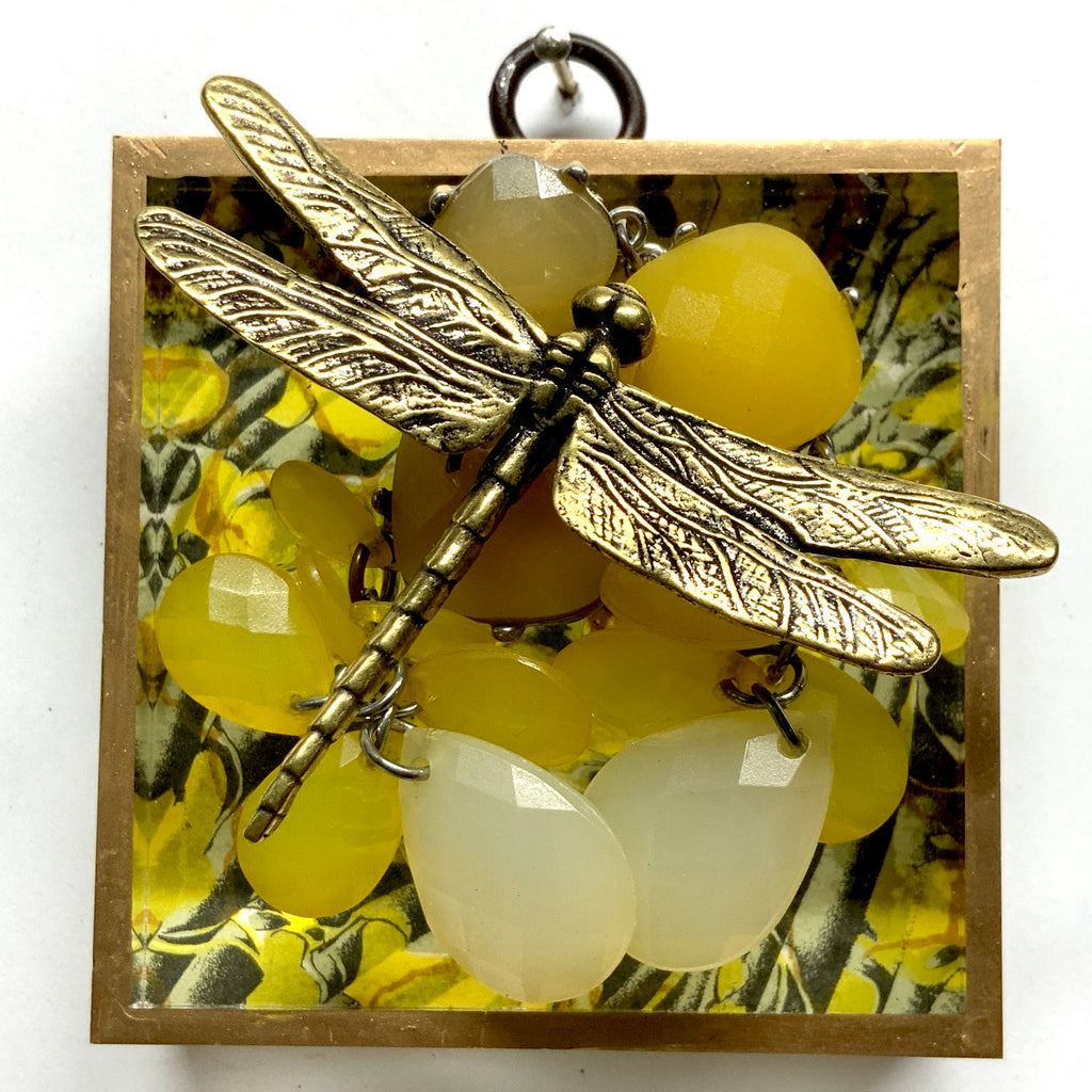 Acrylic Frame with Dragonfly on Necklace / Slight Imperfections (3