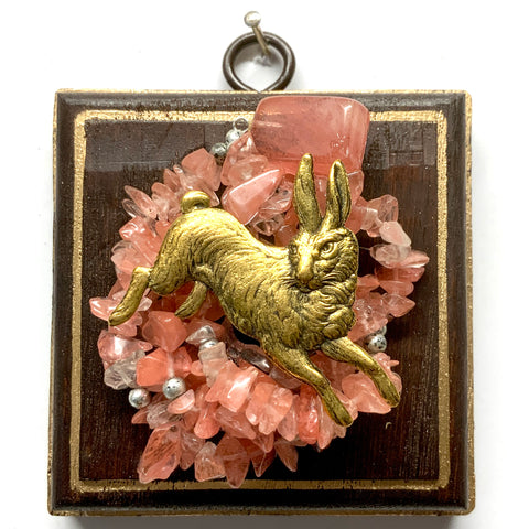 Wooden Frame with Hare on Necklace (3.25