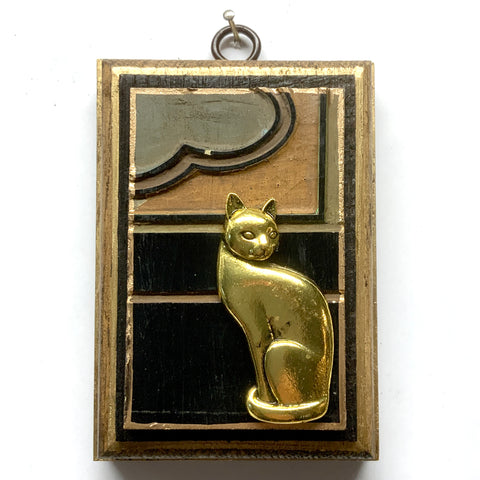 Bourbon Barrel Frame with Cat on Coromandel (3.25
