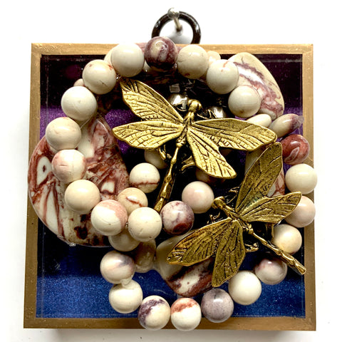 Acrylic Frame with Dragonflies on Necklace / Slight Imperfections (3