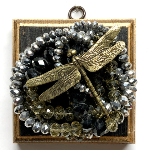 Bourbon Barrel Frame with Dragonfly on Necklace (4