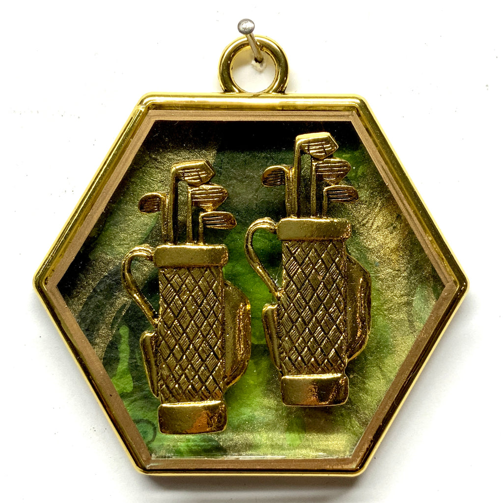 Acrylic Frame with Golf Bags / Slight Imperfections (3.25