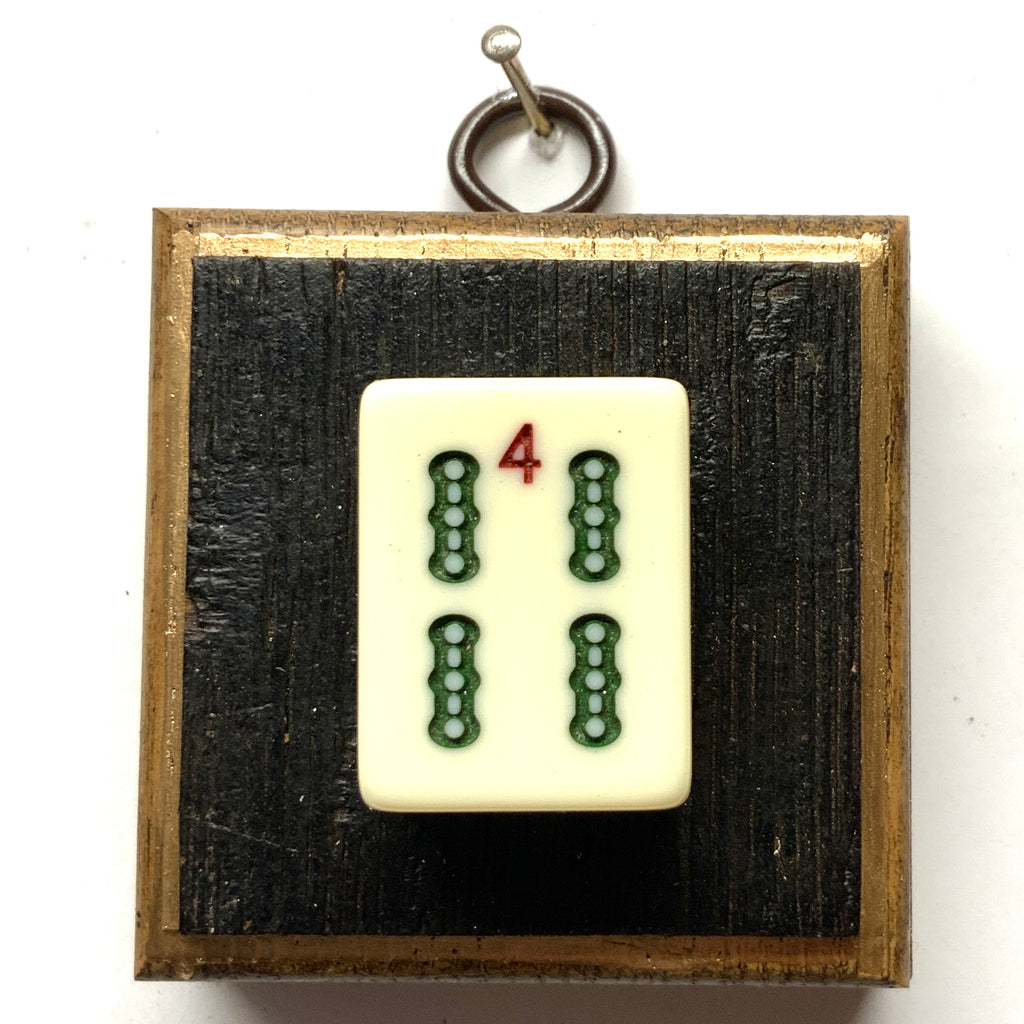 Bourbon Barrel Frame with 4 Bam Mahjong Tile (2.5
