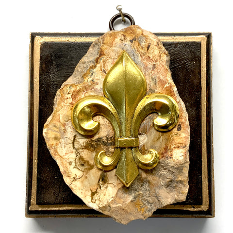 Wooden Frame with Fleur-de-lis on Petrified Wood (4