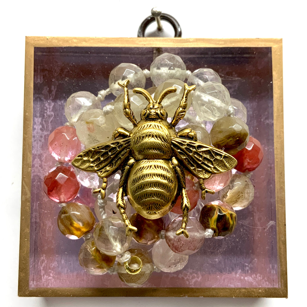 Acrylic Frame with Grande Bee on Necklace / Slight Imperfections (3