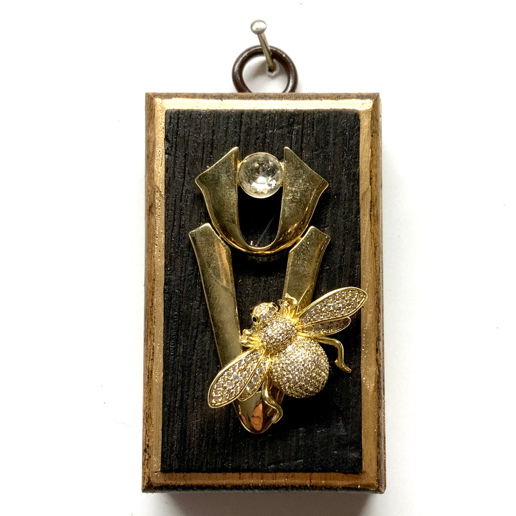 Bourbon Barrel Frame with Sparkle Bee on Brooch (2
