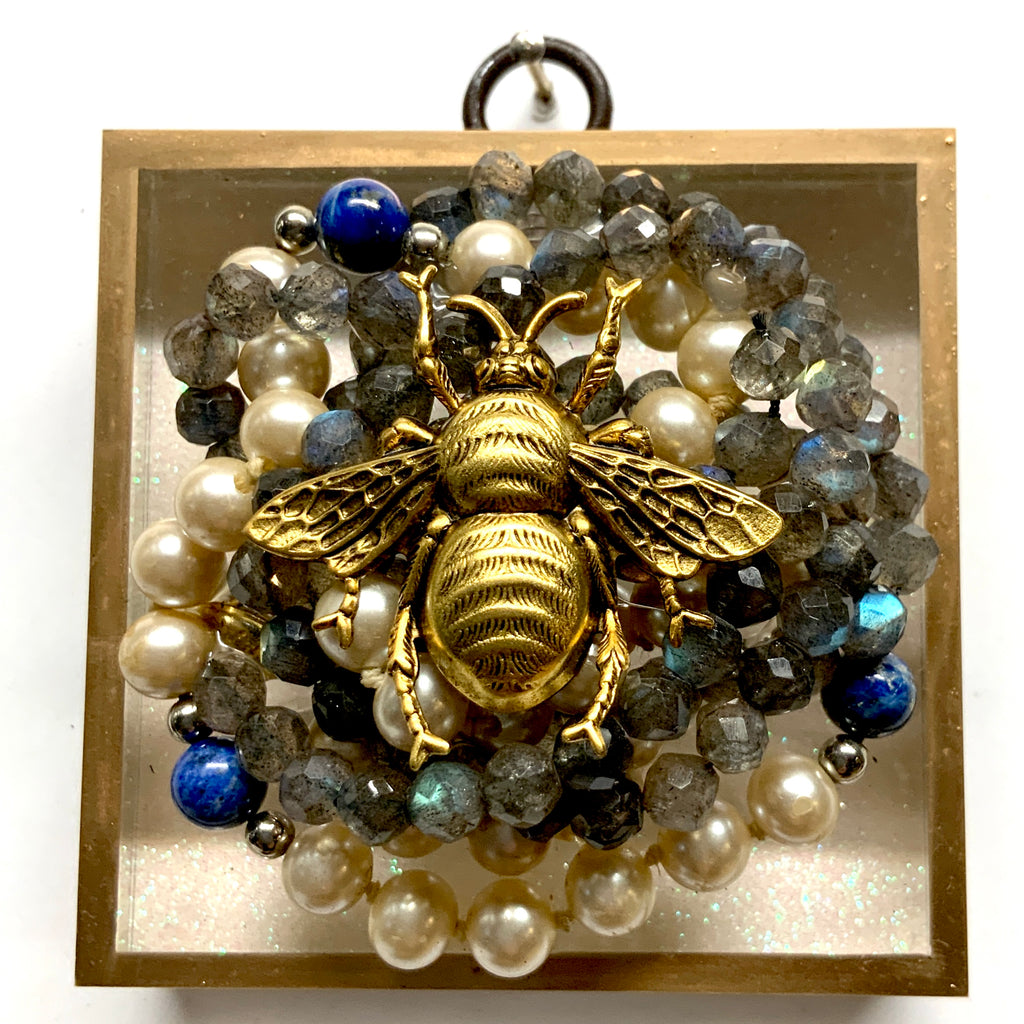 Acrylic Frame with Grande Bee on Necklace / Slight Imperfections (3