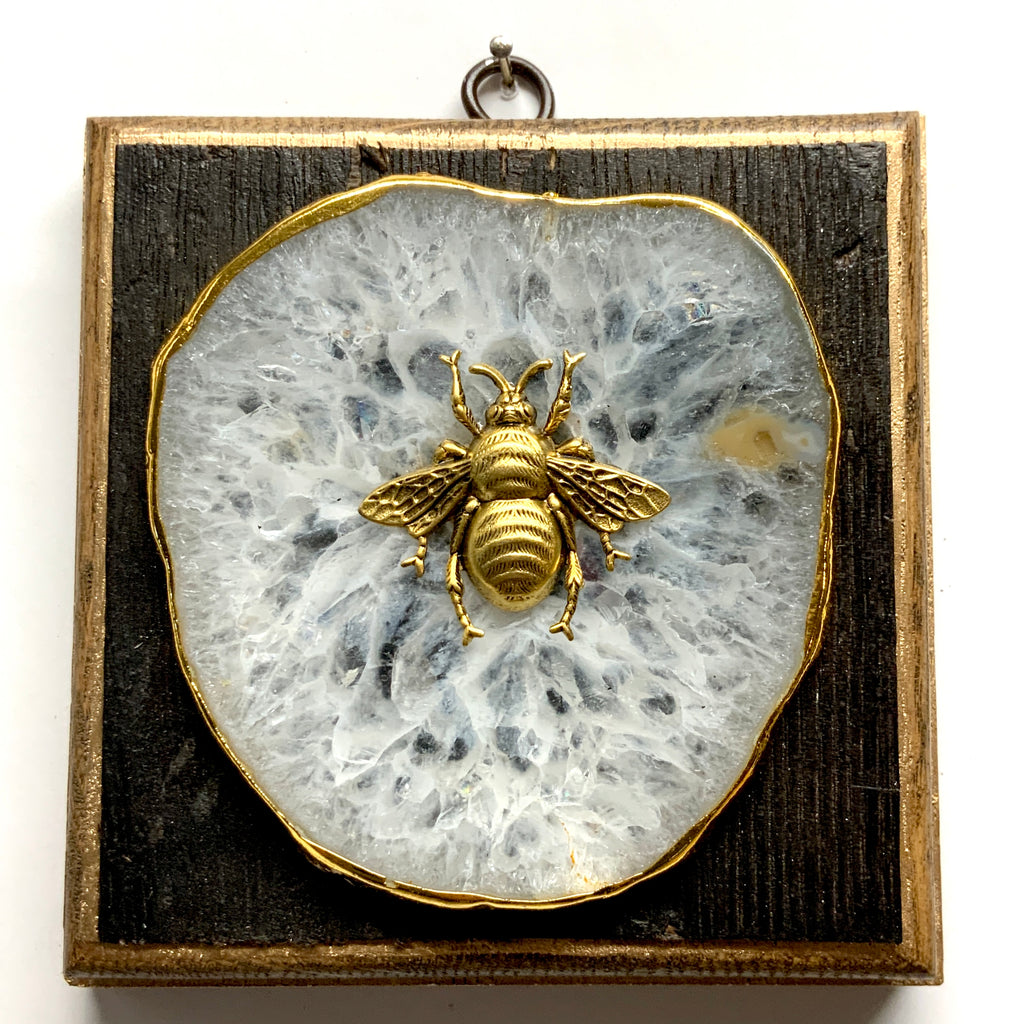 Bourbon Barrel Frame with Grande Bee on Agate (5