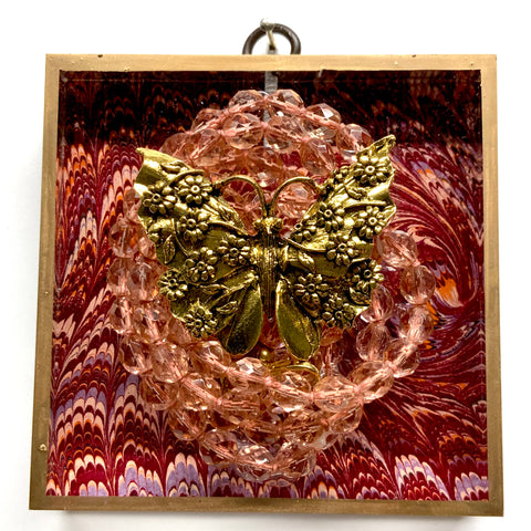 Acrylic Frame with Butterfly on Necklace / Slight Imperfections (4
