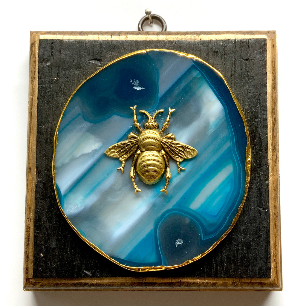 Bourbon Barrel Frame with Grande Bee on Agate (5