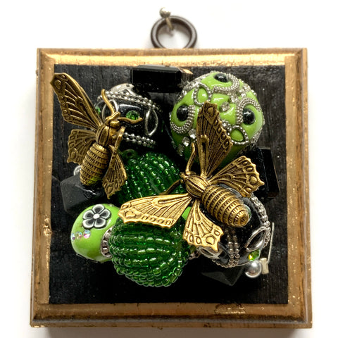 Bourbon Barrel Frame with Butterflies on Beads (3.25