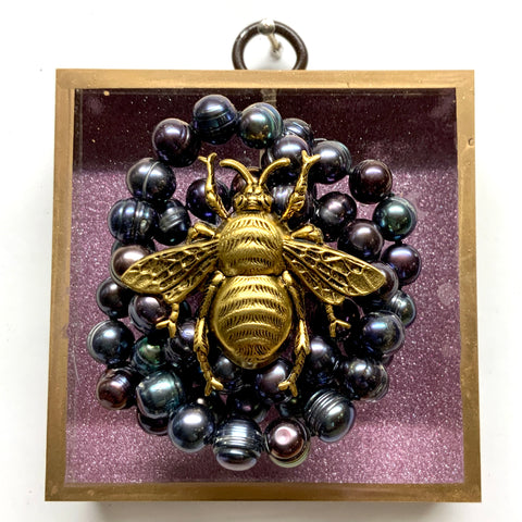 Acrylic Frame with Grande Bee on Necklace / Slight Imperfections (3