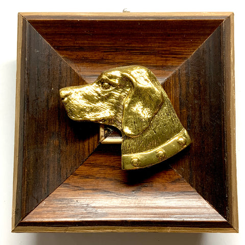 Wooden Frame with Stately Dog (3.75