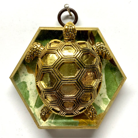 Acrylic Frame with Turtle on Mulberry Paper / Slight Imperfections (3.25