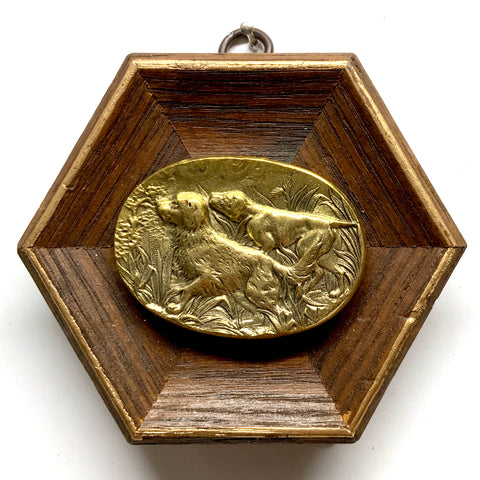 Wooden Frame with Sporting Dogs (4.25
