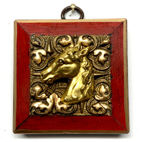 Lacquered Frame with Horse (2.75” wide)