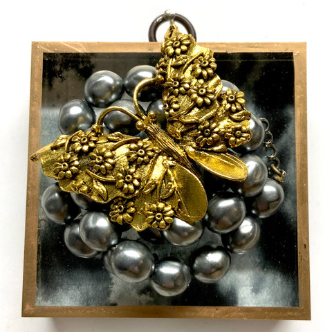 Acrylic Frame with Butterfly on Necklace / Slight Imperfections (3